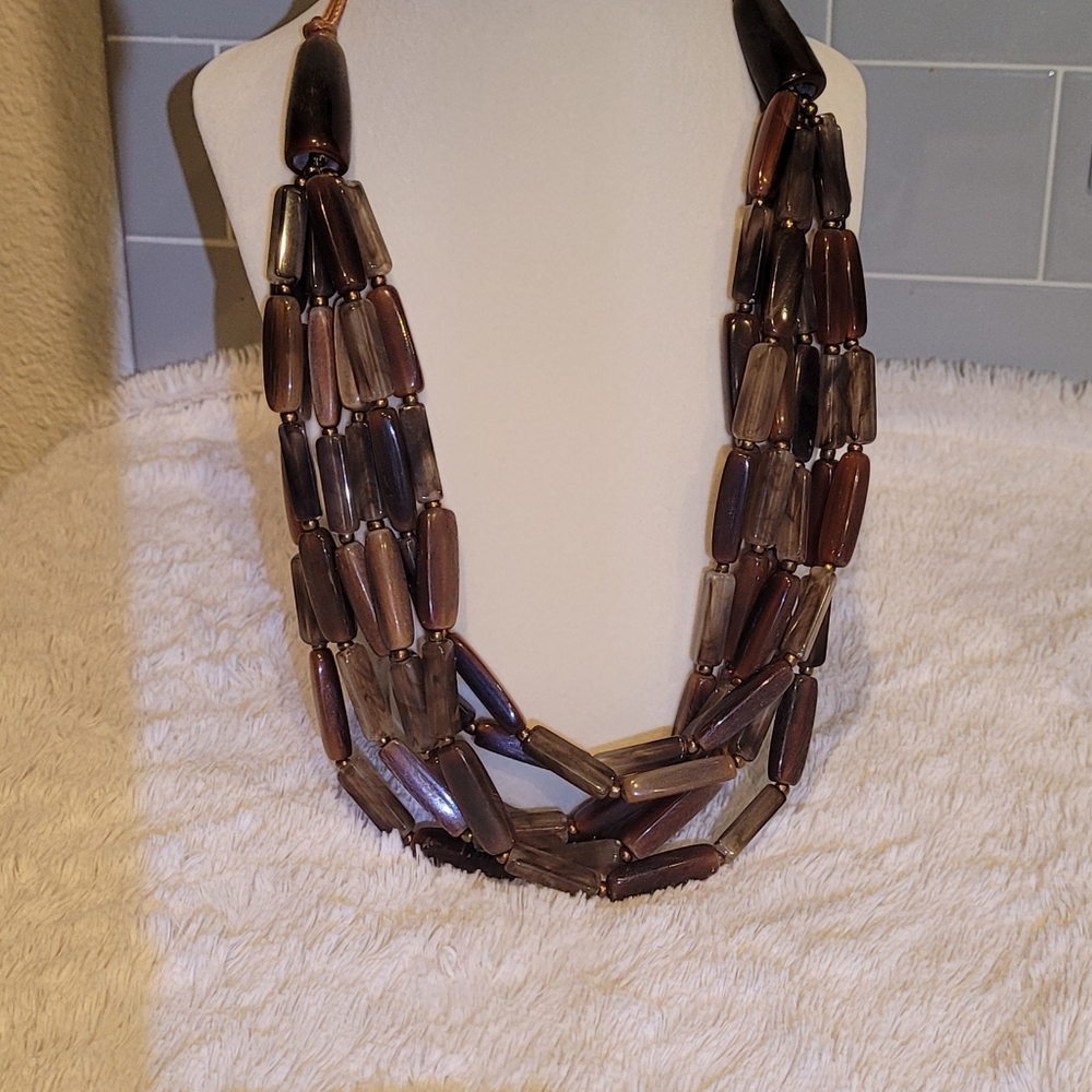 Chic Multi-Strand Beaded Necklace
